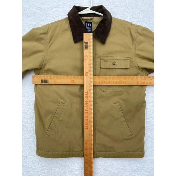 Gap Kids Long Sleeve Button Down Collared Outerwear Jacket Beige Sz M Aged 7 - Picture 6 of 7